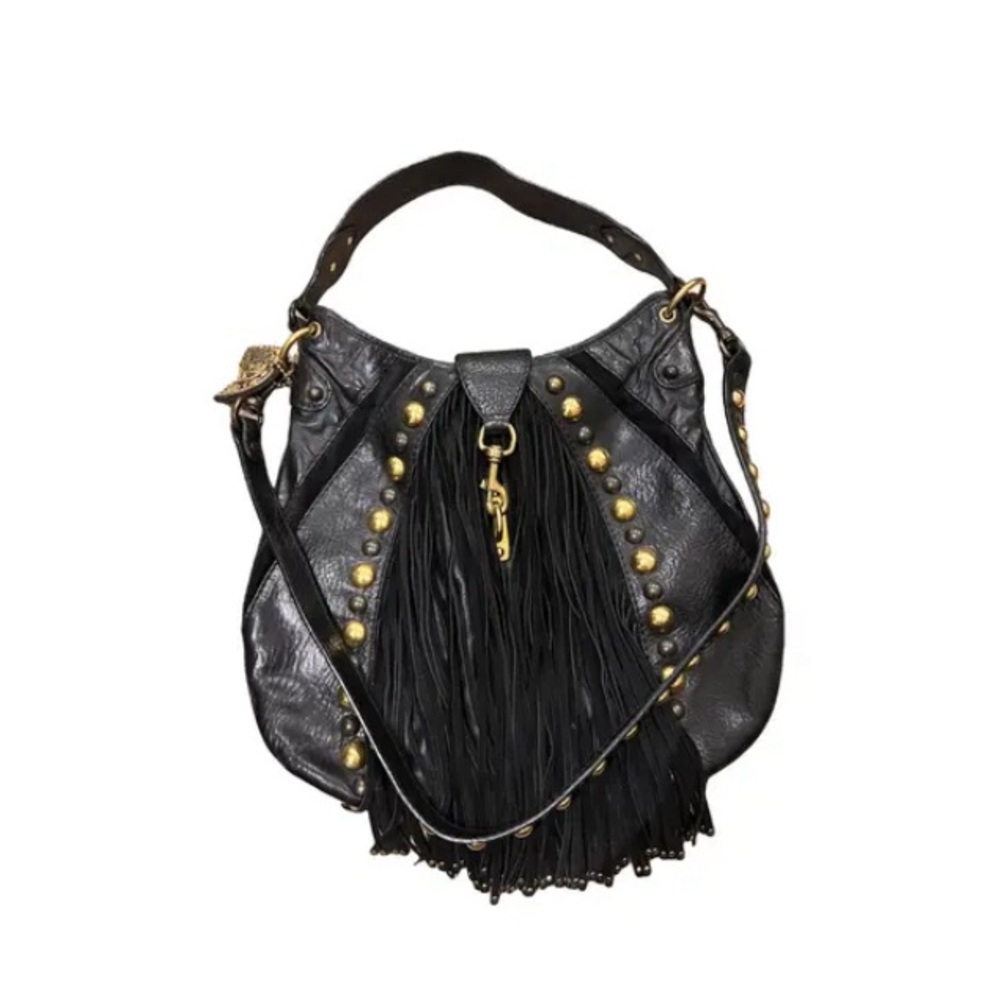 Authentic Gucci Babouska Fringe studded Hobo Bag